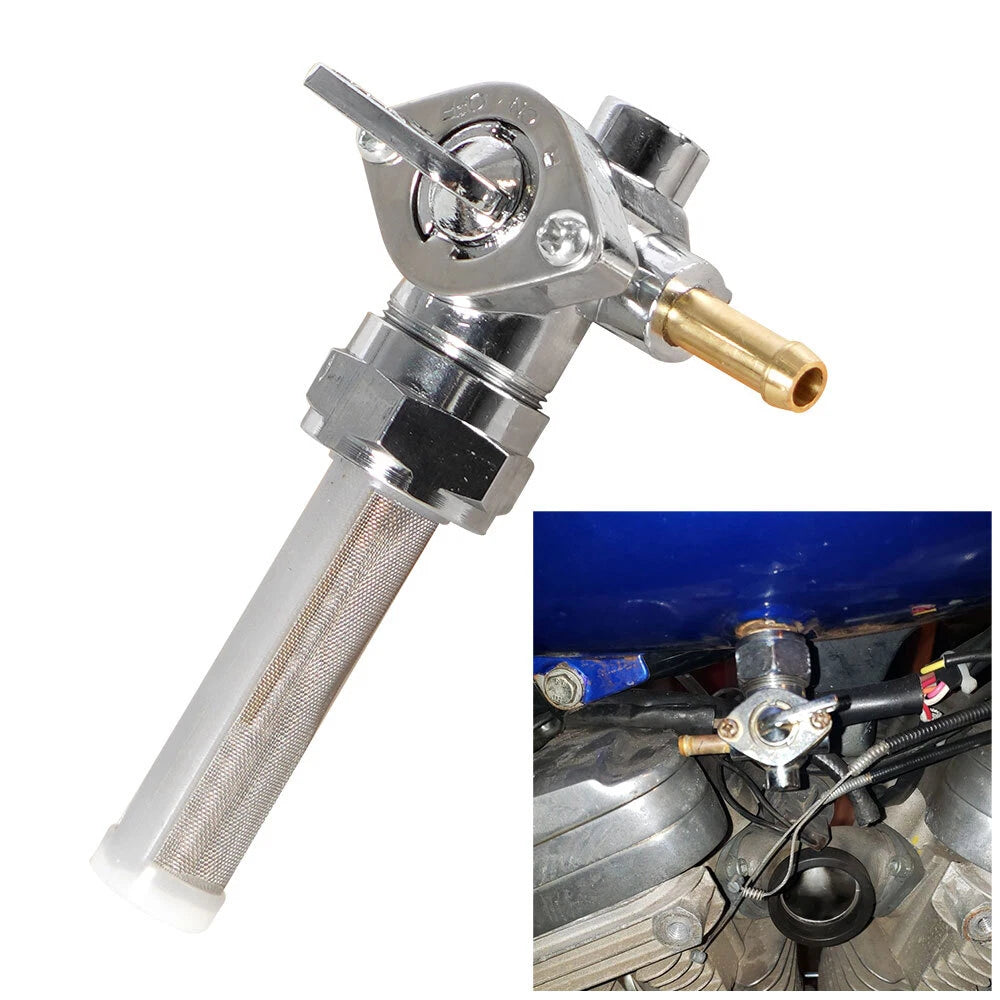 Gas Tank Fuel Valve Petcock Switch 22MM Left Spigot for Harley Davidson
