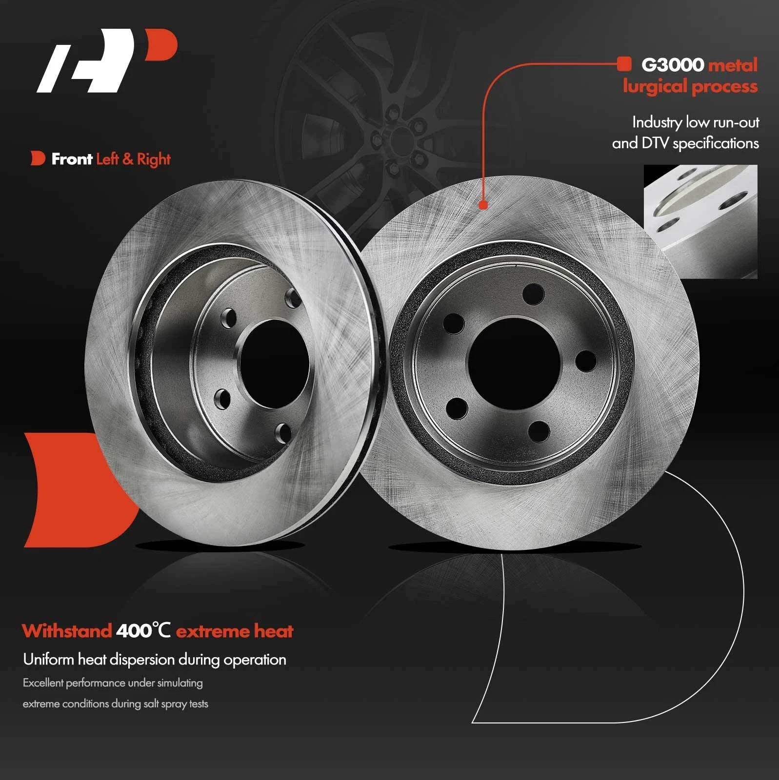 Front Disc Brake Rotors for Jeep Cherokee Wrangler TJ (1999–2001)