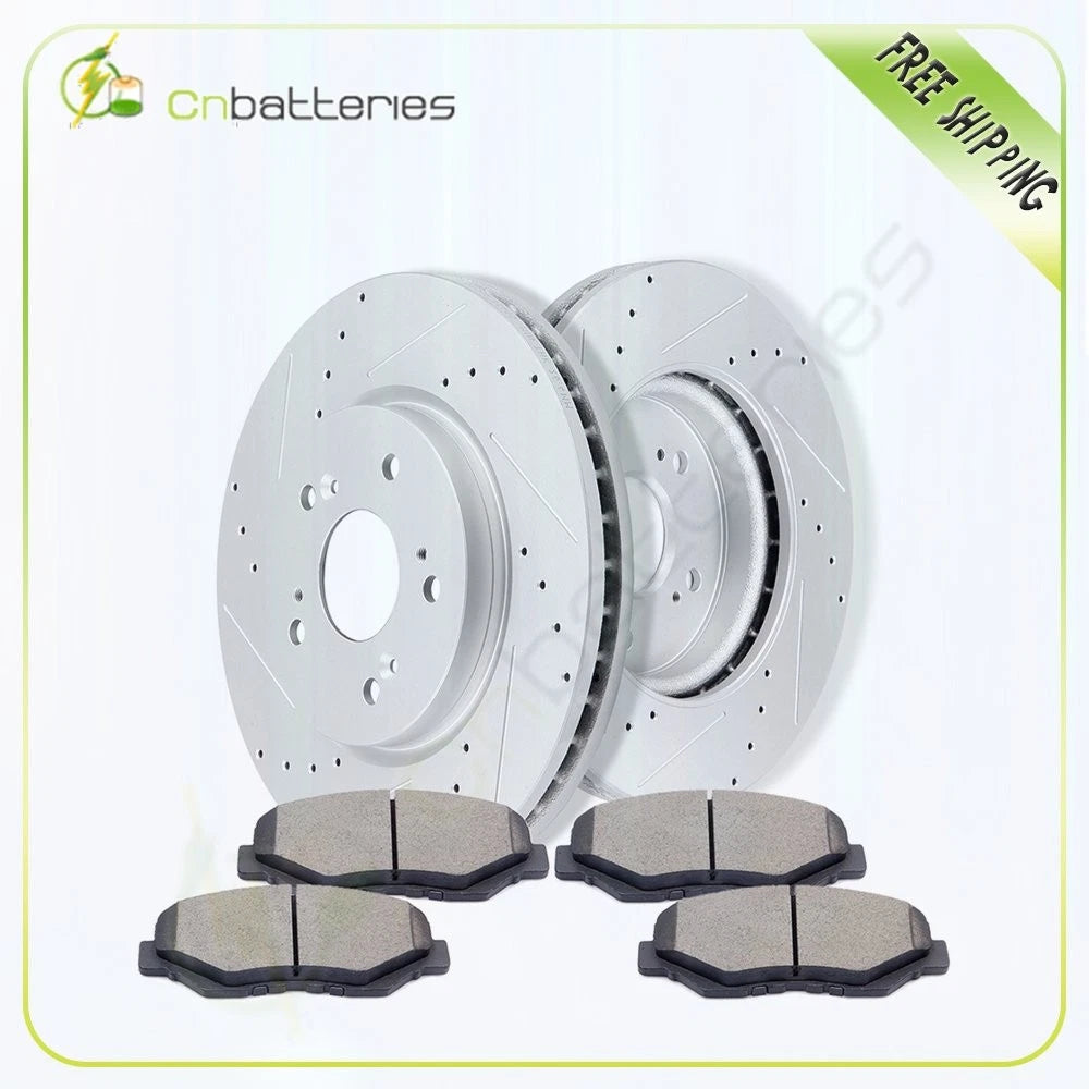 Front Brake Rotors and Ceramic Pads for Honda CR-V, Crosstour (2012–2016)