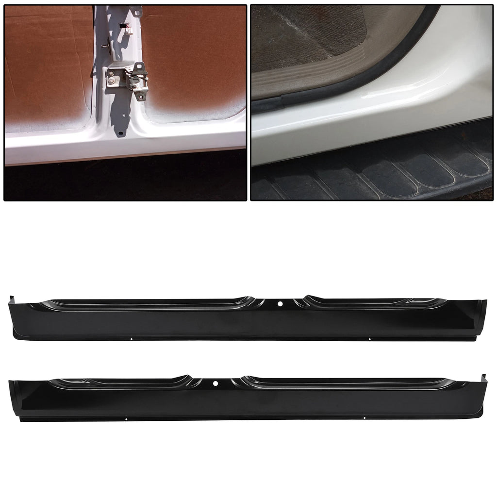 Set of 2 Rocker Panels for Dodge Ram 1500 2500 3500 (2002–2008) Black
