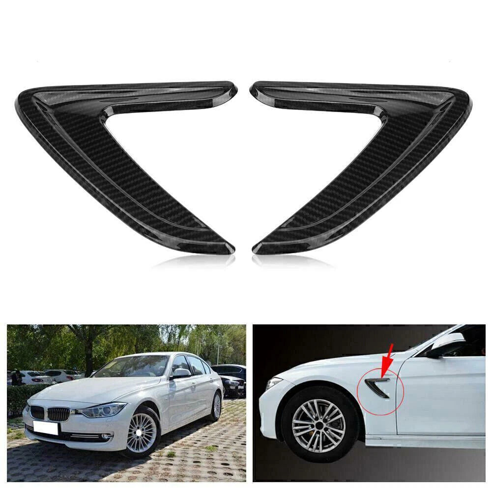 Fender Side Air Vent Outlet Cover Trim for BMW 3 Series F30 (2013–2018) Carbon Look