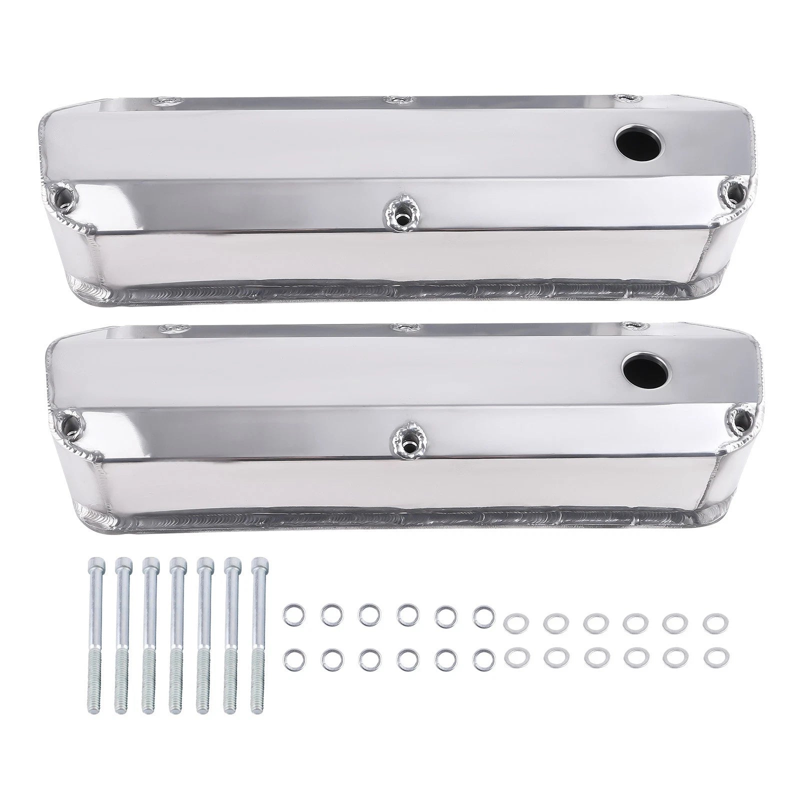 2pc Polished Aluminum Valve for Ford 260 289 302 351W V8 (1962–1985)
