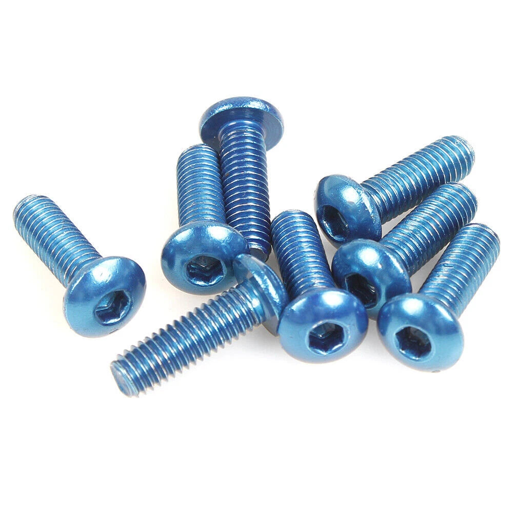 Set of 8 Blue Racing Car Steering Wheel Bolts