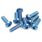 Set of 8 Blue Racing Car Steering Wheel Bolts