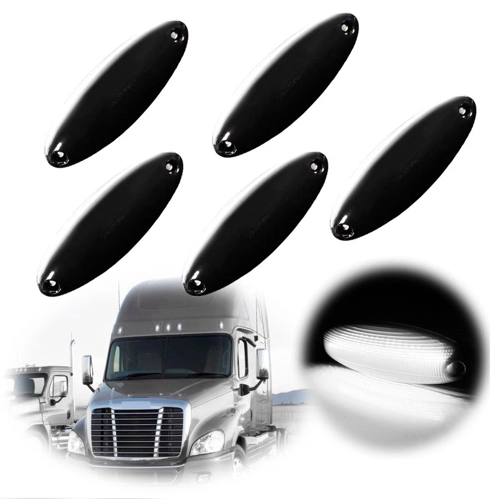 5X White LED Front Roof Clearance Marker Lights for Freightliner Cascadia