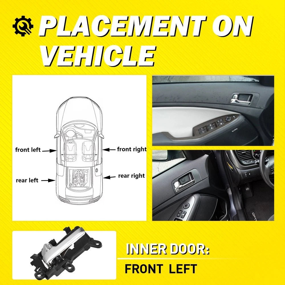 Chrome Black Interior Door Handle for Kia Optima (2011–2013) EPY