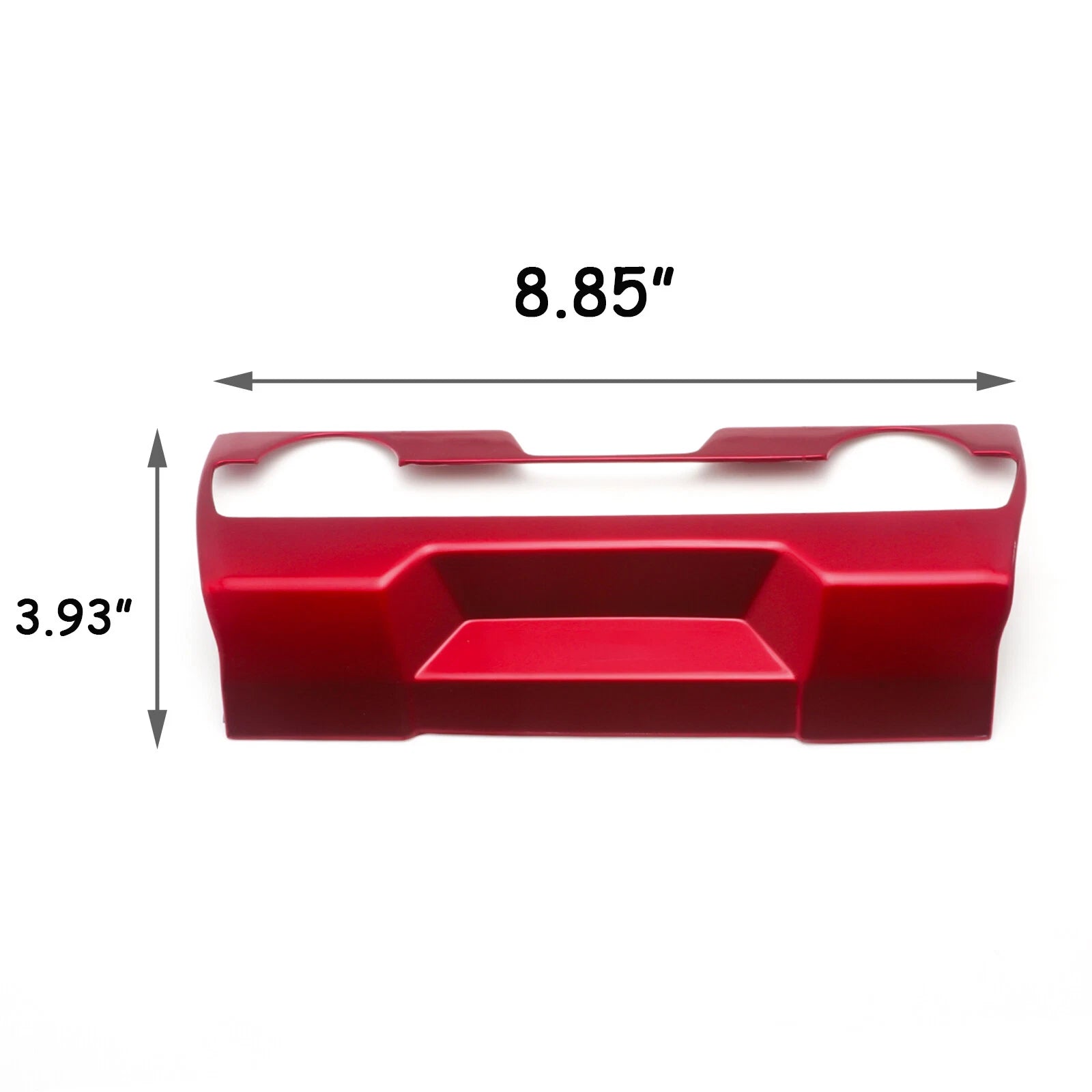 Red A/C Climate Control Frame Cover + Knob Ring Trims for Honda Civic (2016-2020)