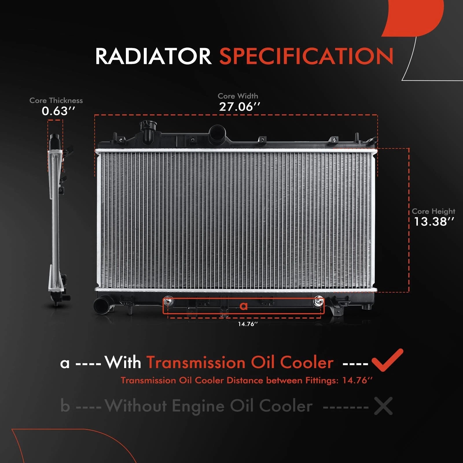 Radiator for Subaru Legacy Outback (2005-2007)
