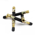 4x Flexible Tire Tyre Valve Extension Adapter for Car Truck Bus Black+Gold