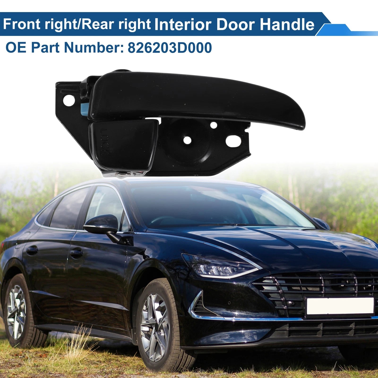 Front Driver Side Interior Door Handle for Hyundai Sonata (2001–2005) No. 826203D000
