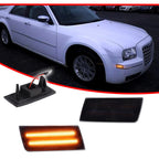2X Smoke Lens Amber LED Front Side Marker Lights for Chrysler 300 (2005–2010)