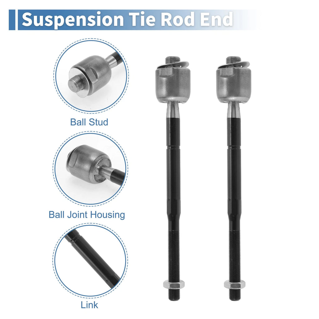 2 Pcs Front Inner Tie Rod End Links for Chevrolet Colorado (2004–2006) RWD