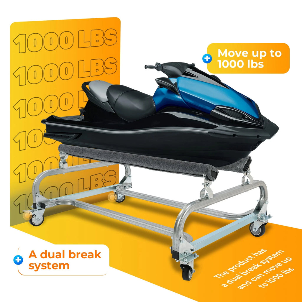 PWC Dolly Storage Cart for Jet Ski (1000lbs Capacity, 48"x34")