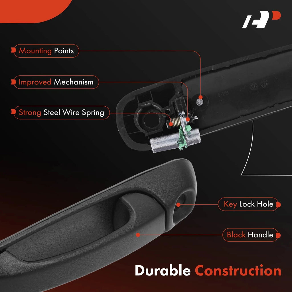 Front Right Exterior Door Handle with Keyhole for Jeep Liberty (2002–2007)