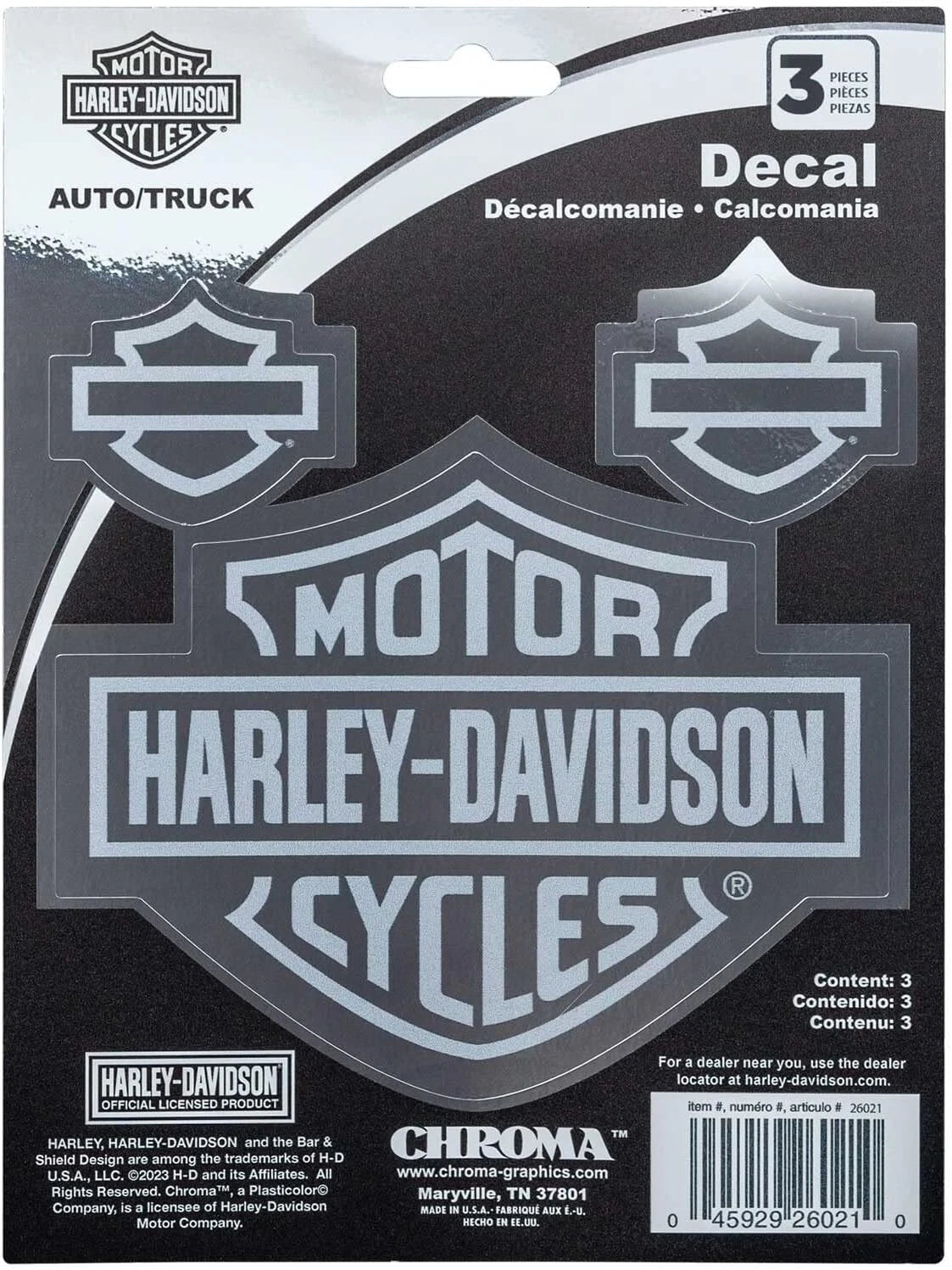 Chrome Effect Decals for Harley-Davidson (6 x 8 in.)