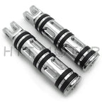 Chrome Edge Cut Footpegs for Harley FXBB FXBR FXBRS FXLR (2018–2023)