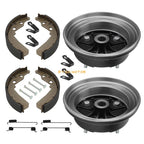 2X Rear Brake Drums & Shoes Kit for Kawasaki KAF400 Mule 600 610 (2005–2016)