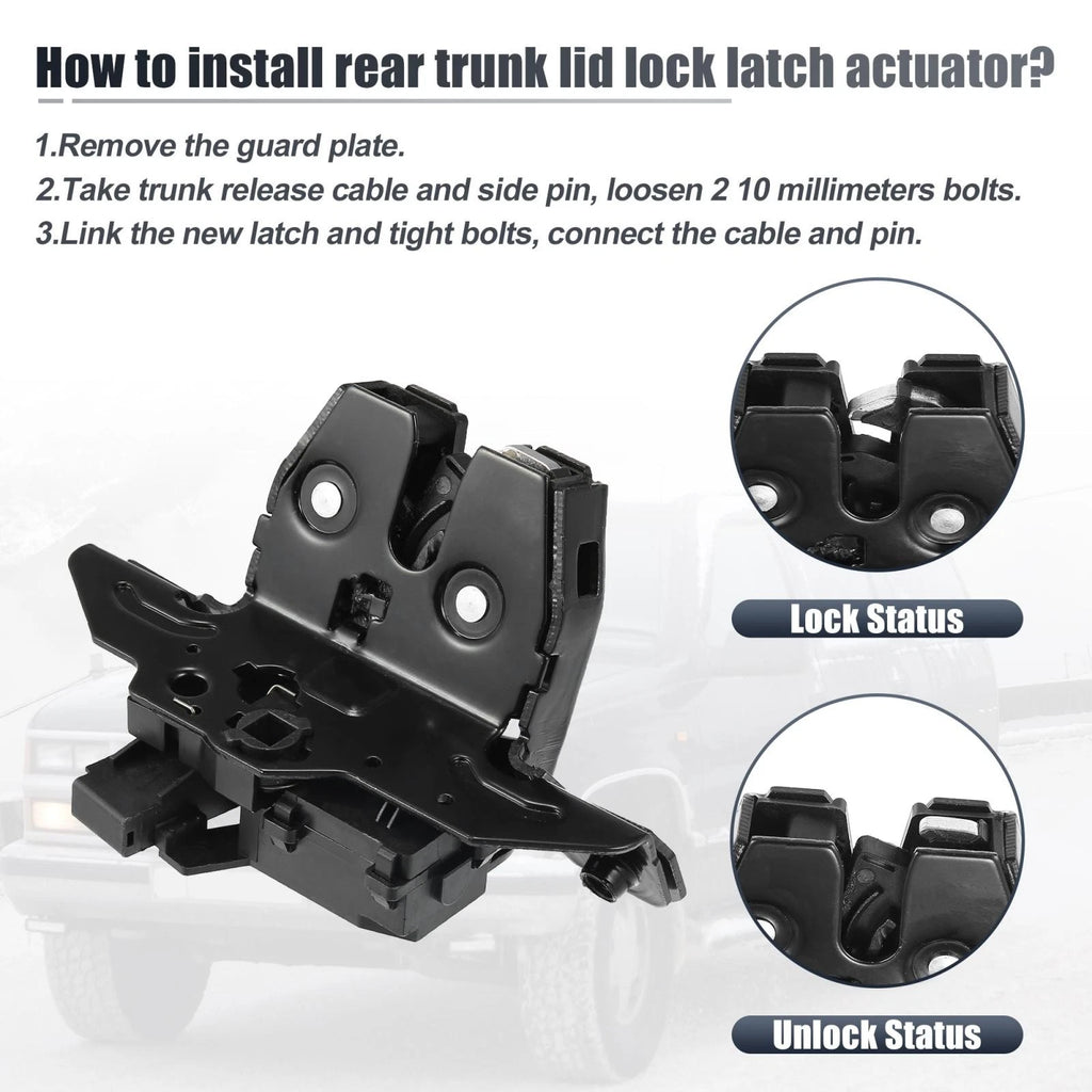 Tailgate Lock Latch Actuator for Chevy Tahoe Suburban GMC Yukon (2015–2019)