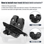 Tailgate Lock Latch Actuator for Chevy Tahoe Suburban GMC Yukon (2015–2019)