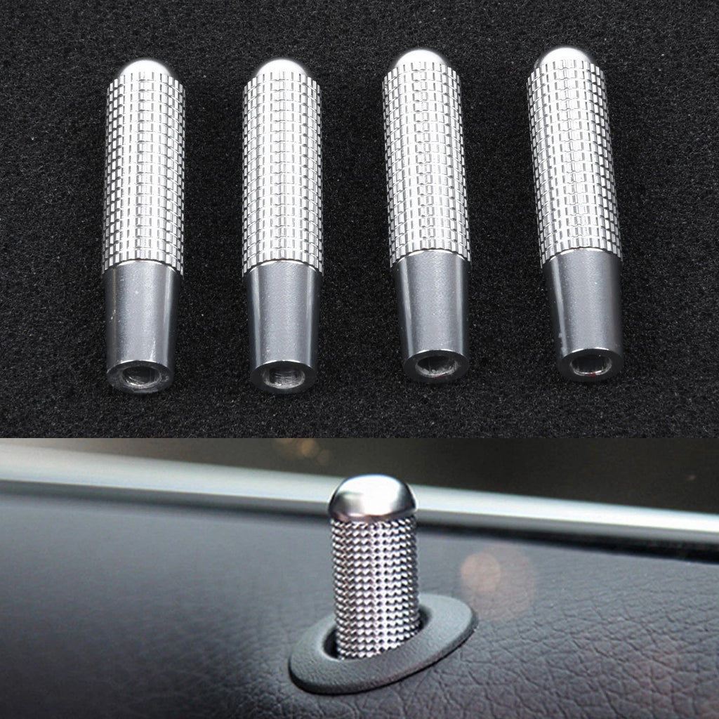 Set of 4 Door Lock Pin Knob Trim Rings for Mercedes W205 GLS GLE (2015–2020)
