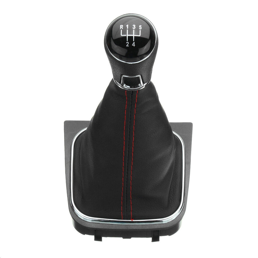 5 Speed Gear Shift Knob & Boot for Volkswagen Golf MK5 MK6 GTI GTD (2004–2013)