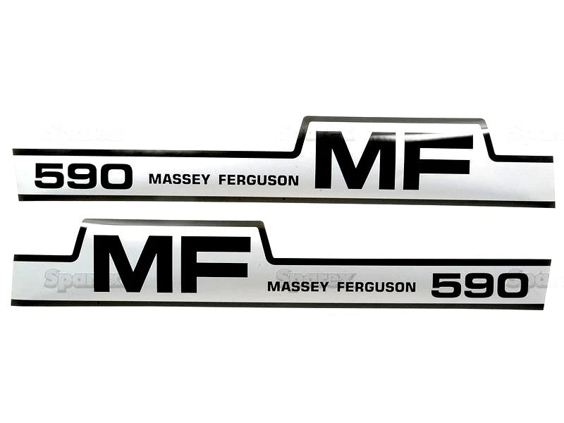 Bonnet Decal Set for Massey Ferguson 590 Tractors