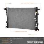 Aluminum Core Cooling Radiator for Genesis Coupe 3.8L (2010–2012) DPI-13151