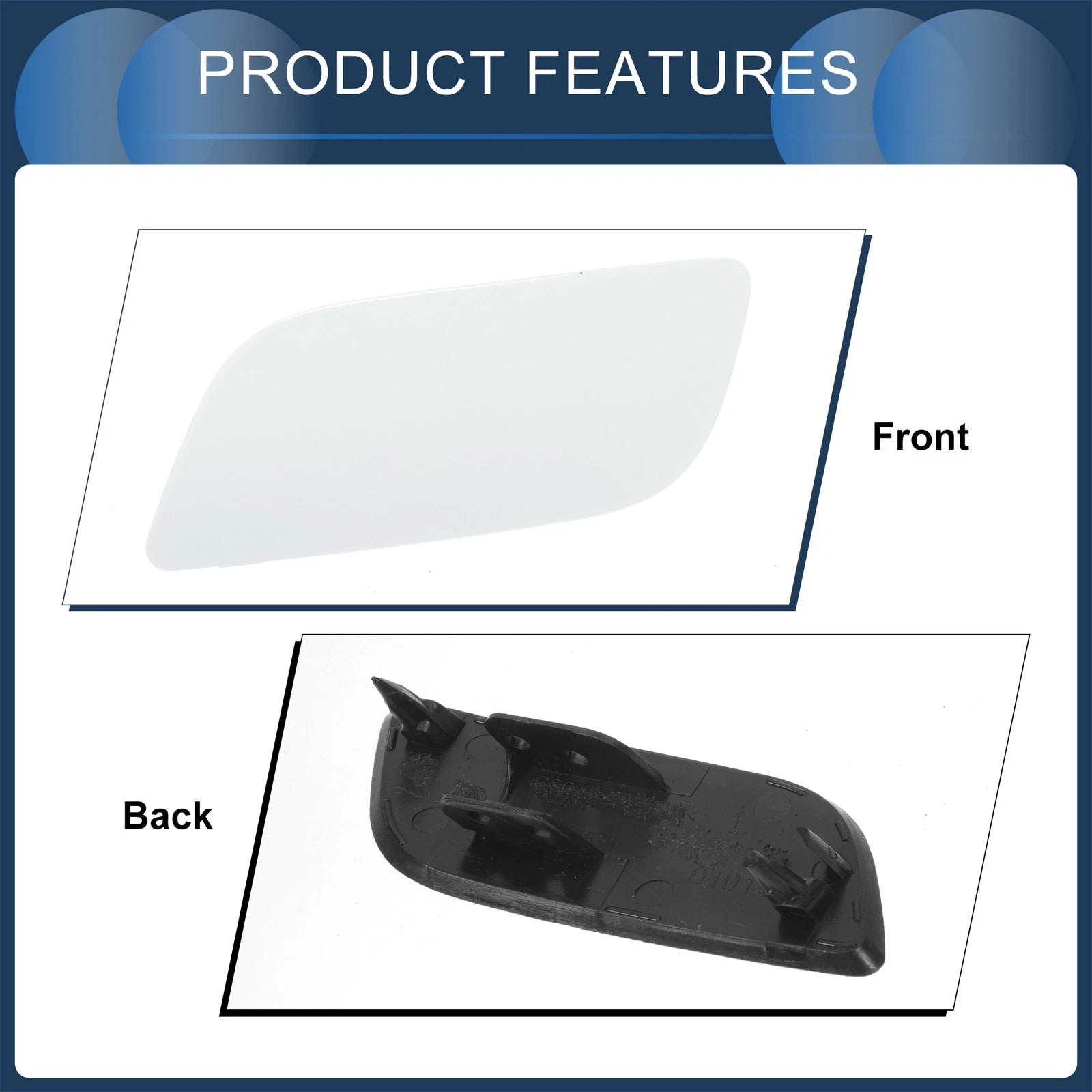 Front Left Washer Nozzle Cover Cap for Audi TT (2016–2023) 1 Pcs White