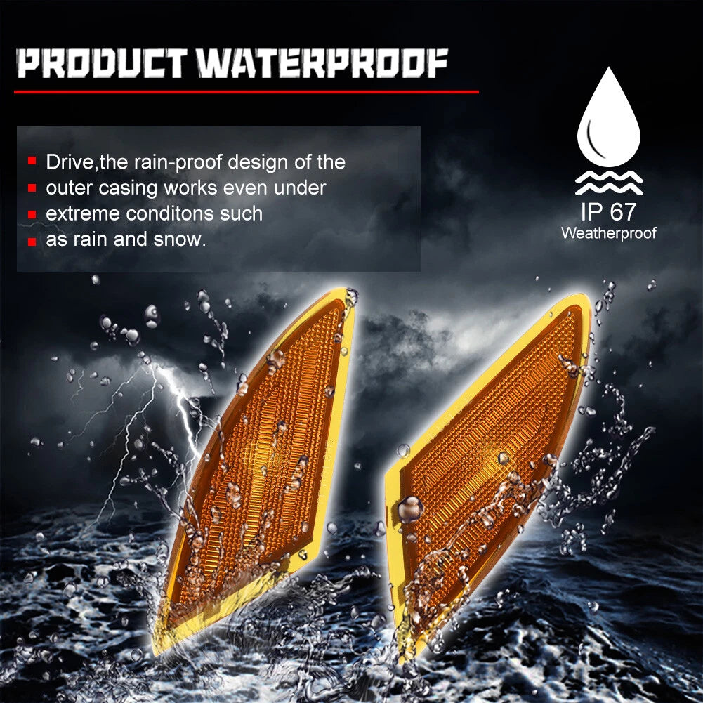 Set of 2 Amber Side Marker Lights for Mercedes W251 R63 AMG R320 R350 R500