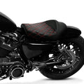 Black Red Driver Rider Seat for Harley Sportster Iron XL883 XL1200 (2010-2022)