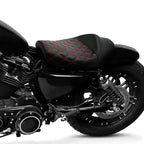 Black Red Driver Rider Seat for Harley Sportster Iron XL883 XL1200 (2010-2022)