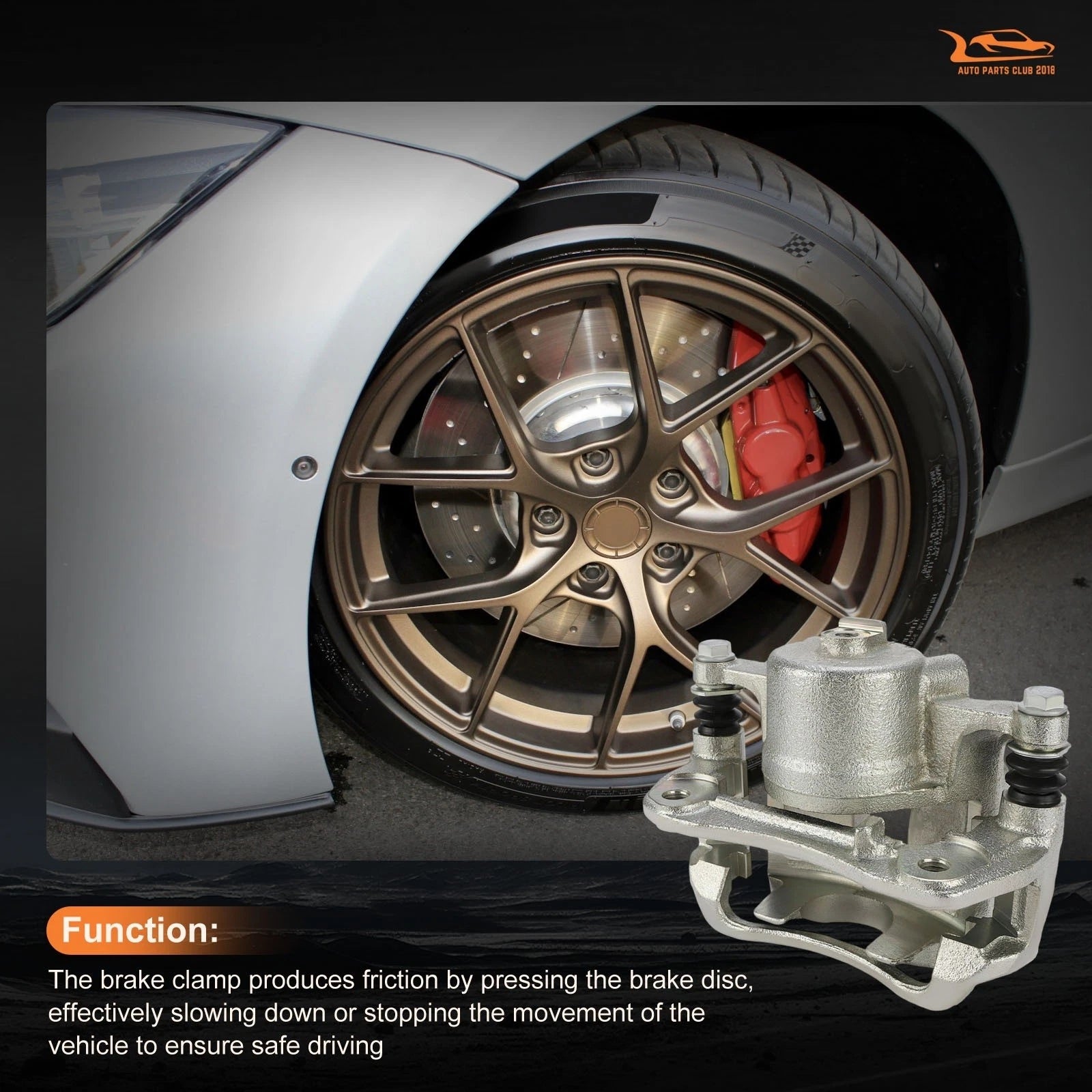 Brake Calipers Pair for Chevrolet Cobalt (2005–2010) w/ Bracket