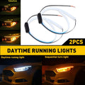 2X 60cm Flexible LED Headlight Slim Strip for Universal Vehicles