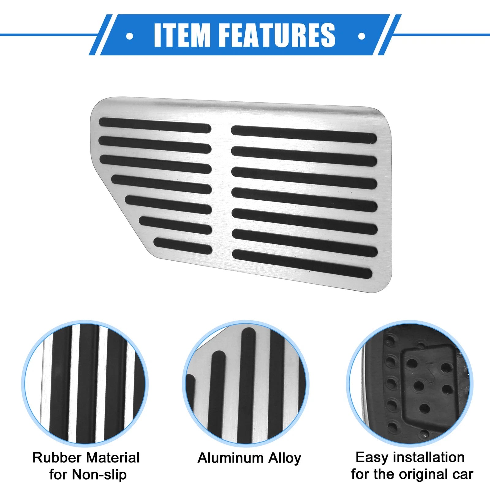 3 Pcs Gas Accelerator Brake Foot Rest Pedal for Kia Carnival 