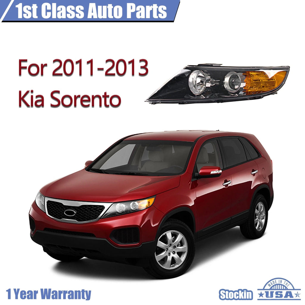 Headlight Assembly for Kia Sorento (2011–2013) Left Clear Lens KI2502143