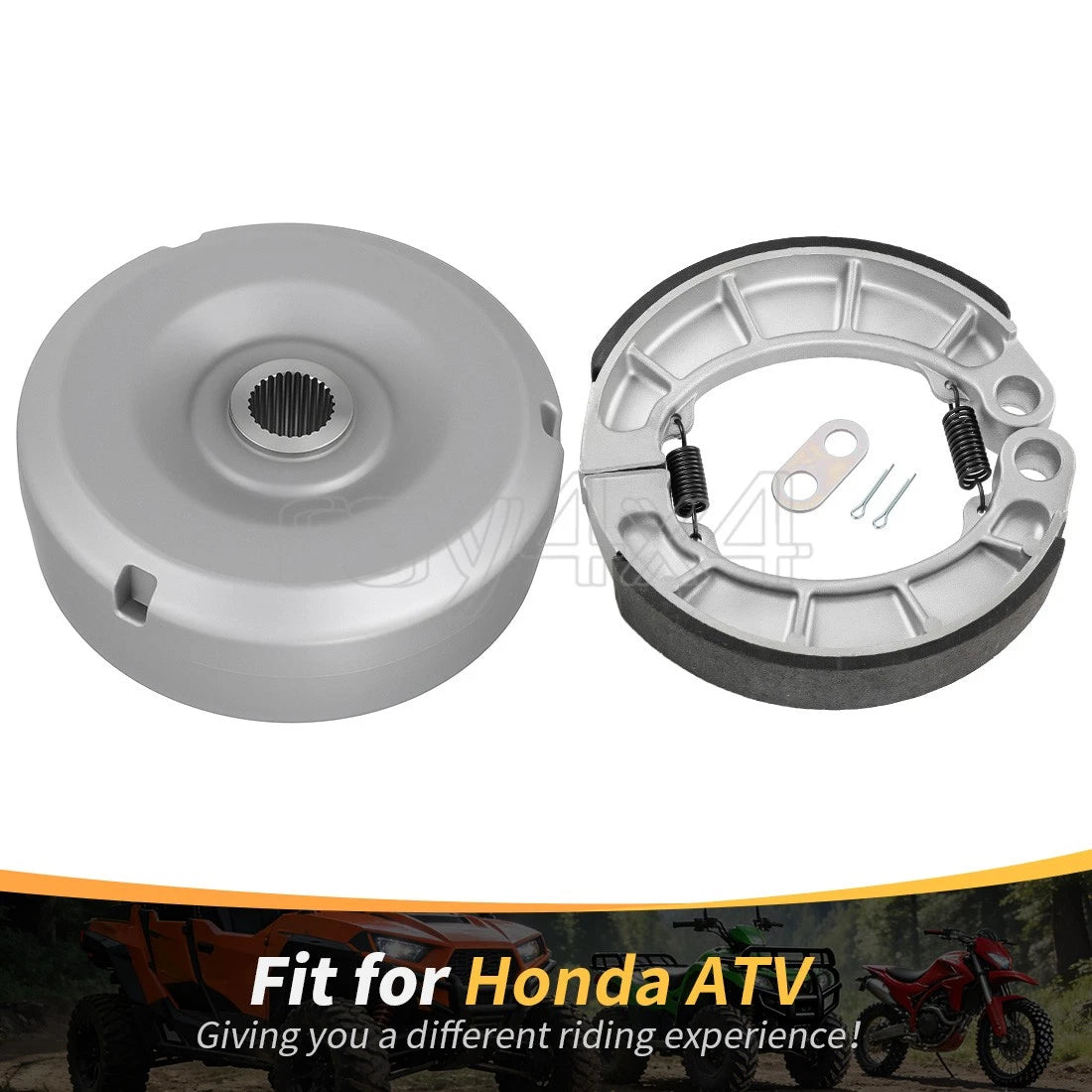 Rear Brake Drum Hub & Shoes Kit for Honda TRX400FA/FGA 4x4 Rancher 400 (2004–2007)