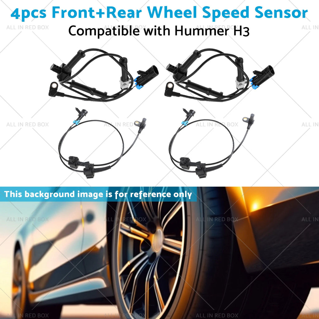 Set of 4 ABS Wheel Speed Sensors for Hummer H3 (2006–2010)