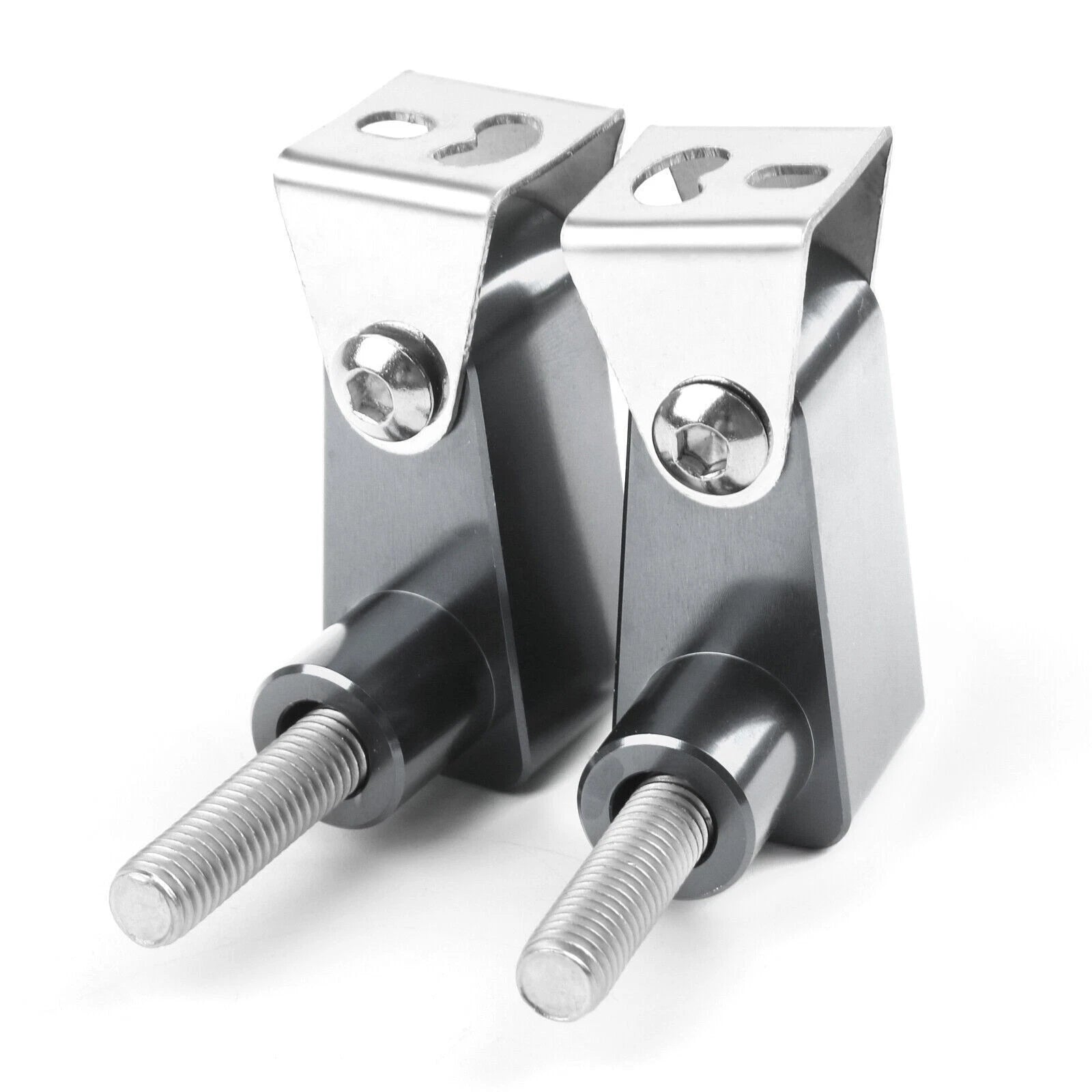CNC Titan M8 Motorcycle Headlight Fog Light Mount Bracket Extender Pair