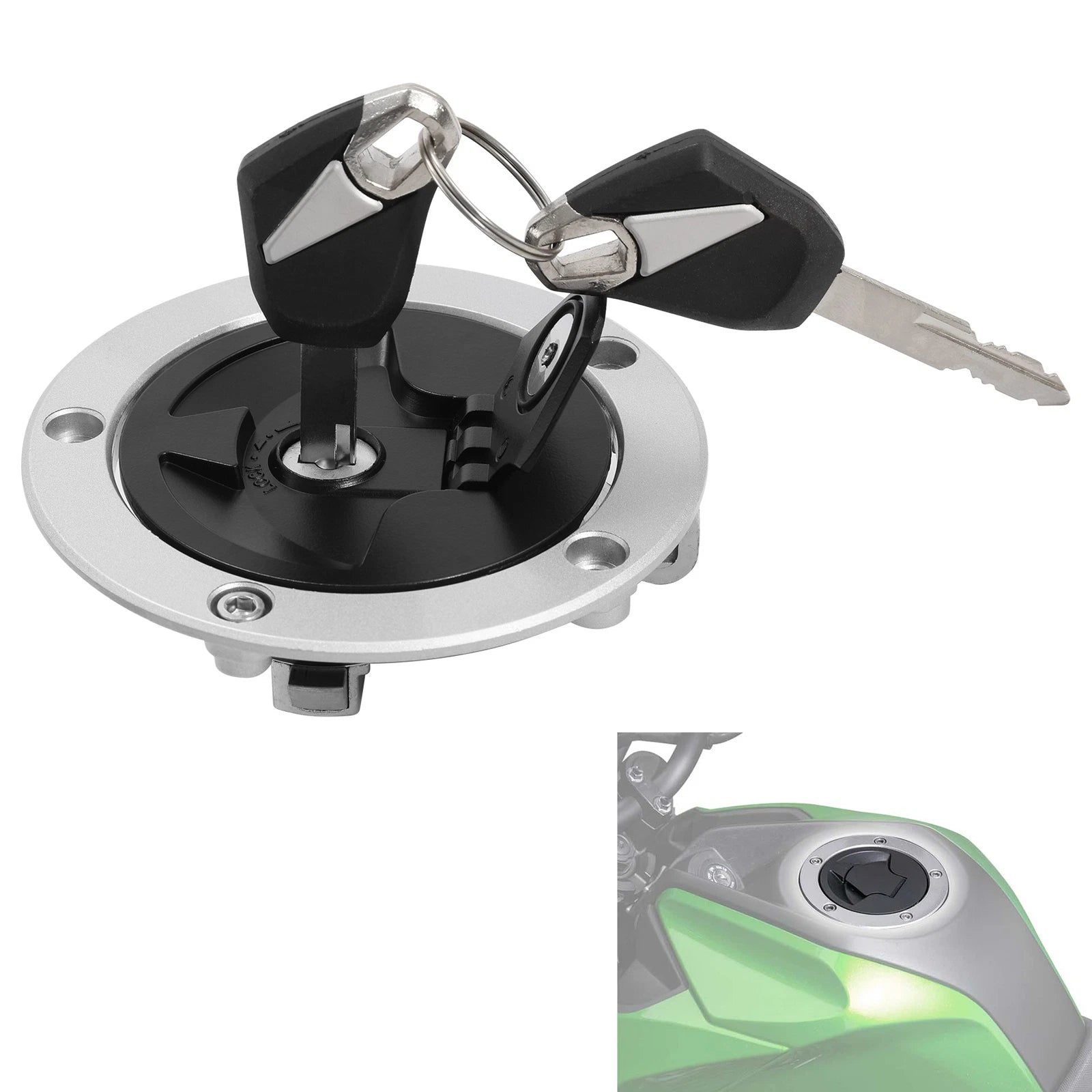 Ignition Switch & Fuel Gas Cap Lock Key Set for Kawasaki Z125 Pro (2017–2023)