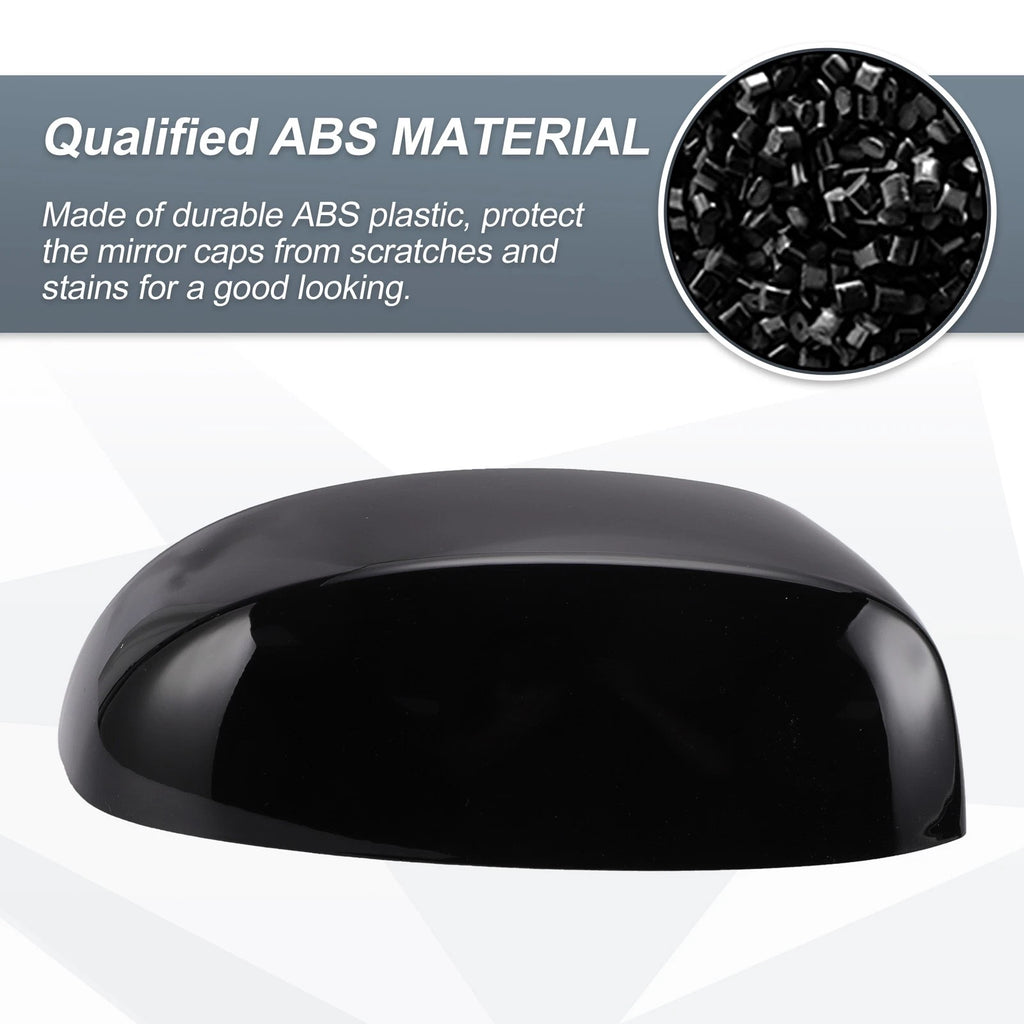 Set of 2 Rearview Mirror Cover Caps Gloss Black for Chevrolet Avalanche (2002–2013)