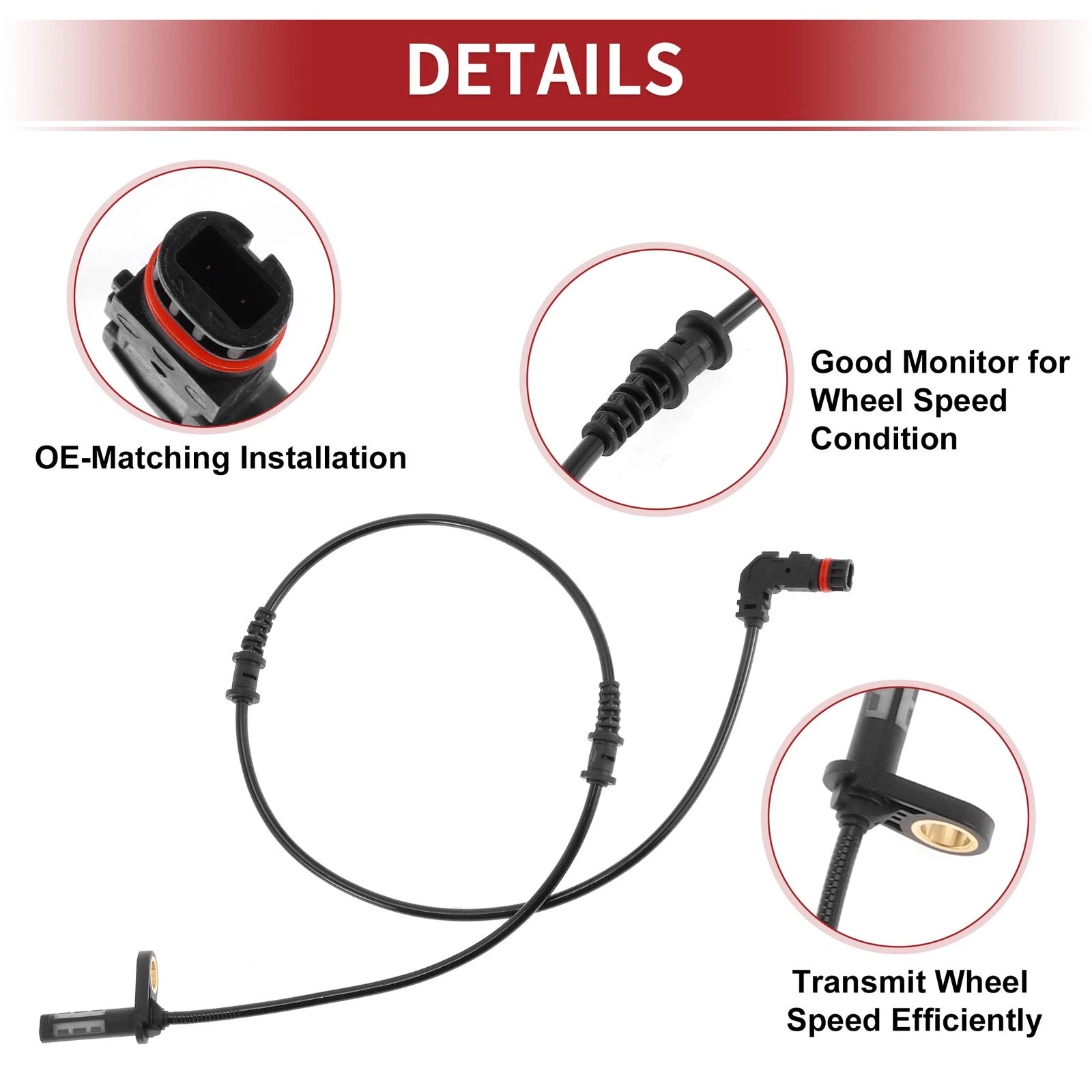 ABS Wheel Speed Sensor No. 2305400717 for Mercedes-Benz SL63 (2009–2012)