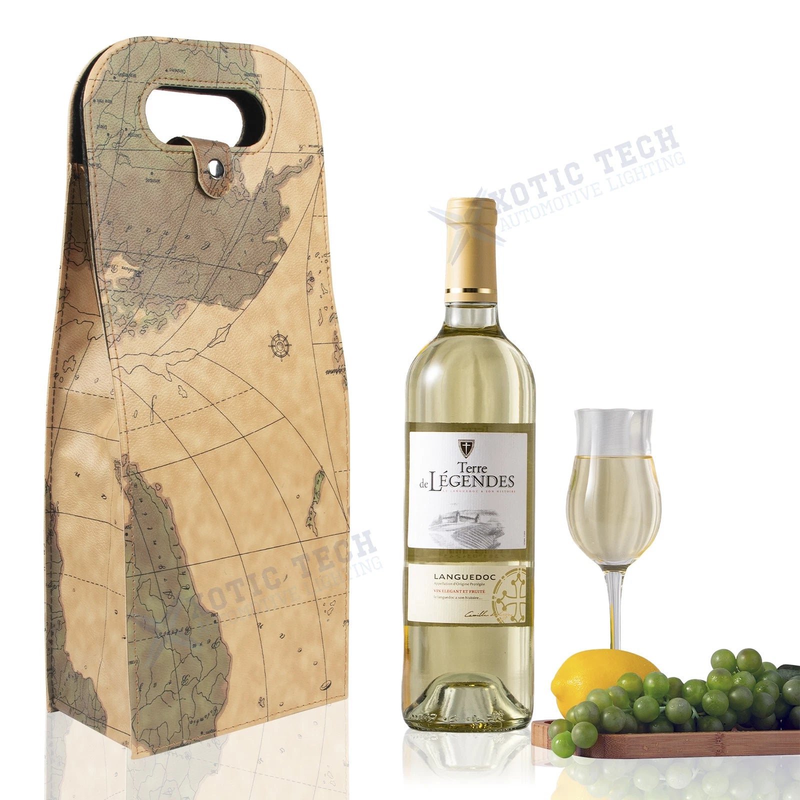 Leather Wine Carrier Bag for Double Bottle Protection for Car (2010–2020)