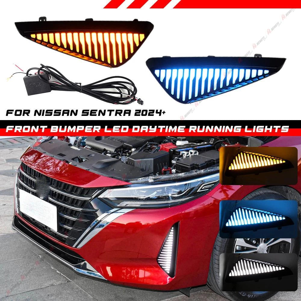 3-Colors Front Bumper LED Fog Lamp for Nissan Sentra (2024)