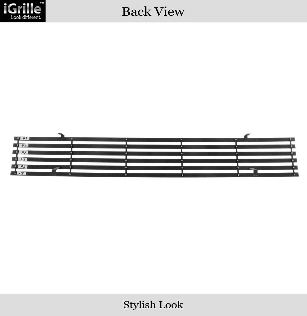 Billet Grille Insert for Nissan Pickup (1986-1997) - Black Wide Design