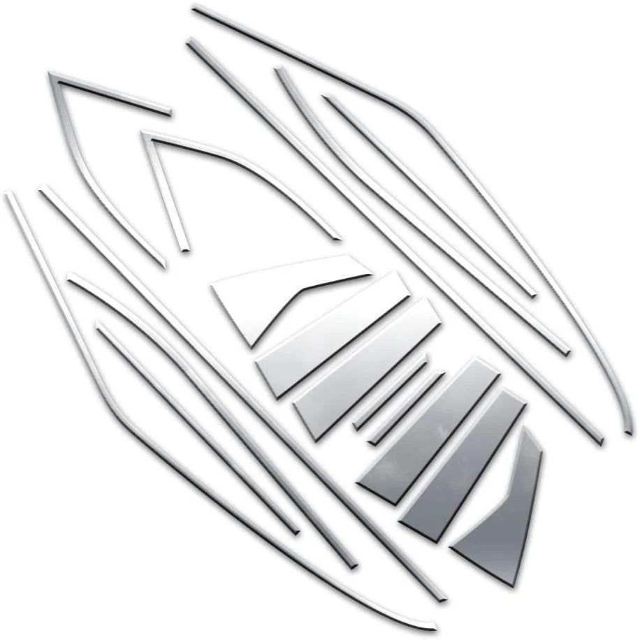 18pc. Luxury FX Polished Window Trim Package for 2019-2023 Chevy Blazer