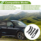 Door Panel Handle Pull Trim Cover for BMW X5 E70 (2007–2013) Carbon Fiber Black