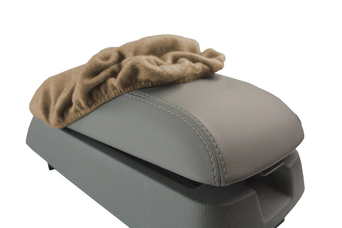 Fleece Console Lid Armrest Cover for Hyundai Santa Fe (2007–2012) Beige