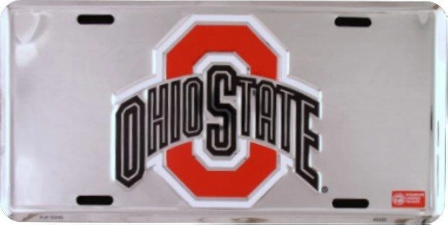 Ohio State Buckeyes Metal License Plate 6x12