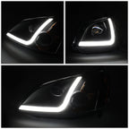 LED DRL Projector Headlight Lamps for Honda Civic Coupe/Sedan (2001–2003)