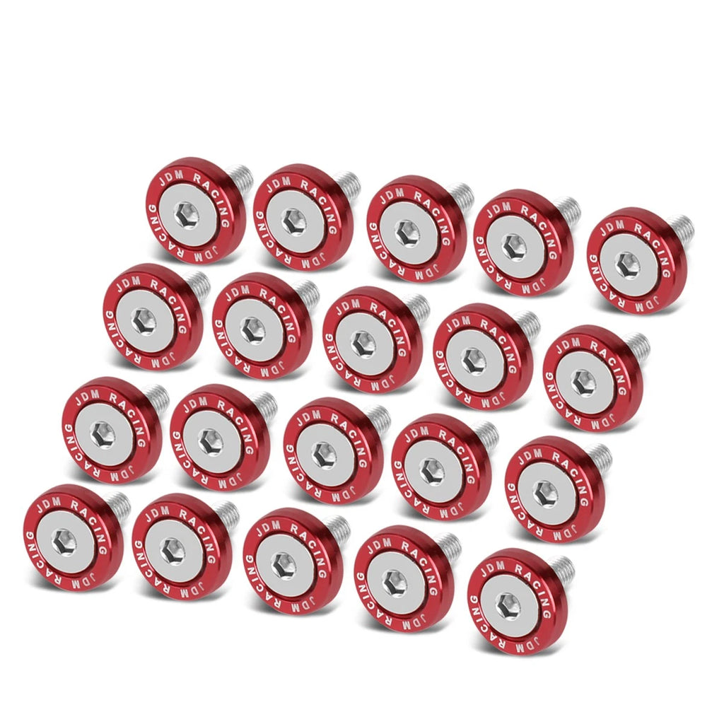20 Pcs Red 20mm Aluminum Fender Washers for M6 x 1.0 Bolt Holes